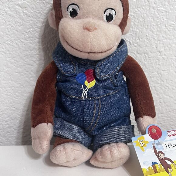 Marvel Toys Bean Bag Curious George in Overalls Plush Stuffed Animal 2005 w/ TAG - Picture 4 of 14